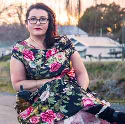 Woman in wheelchair